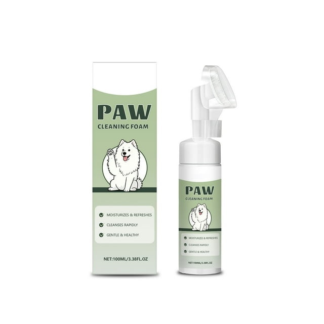 Vwrxbz Pet Paw Cleaner Foam No Rinse Cleanser for Dogs Cats Grooming 100ml
