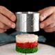 thumbnail image 2 of 8 conjuntos Moldes de pastel de acero inoxidable Anillos de pastel redondos con empujadores para pastel de mousse pasteles, 2 of 7