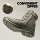 thumbnail image 2 of Botas tácticas de combate de cuero para hombre NORTIV 8 con cierre lateral, 2 of 9