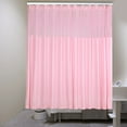 thumbnail image 5 of Room Divider Curtain Privacy SPA Beauty Salon Curtain Pink Privacy Curtain with Mesh Top Grommet Curtain for SPA School Nursery Clinic 12ft * 8ft, 5 of 5