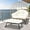 White, variant on Double Wicker Outdoor Egg Chair,Lounge Chair with Ottoman,Oversized Patio Chair with Footrests,Cushions, Outdoor Indoor Rattan Chair (Webbing, White)