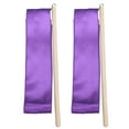 thumbnail image 4 of 2Pcs 2m Colorful Rhythmic Gymnastics Ribbon Dancing Gymnastics Ribbon Dancing Streamers for Kids Children (Purple), 4 of 8