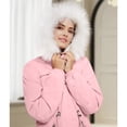 thumbnail image 6 of Winter Coats for Women Warm Fleece Long Back Jacket Thicken Parka with Hood Pink M, 6 of 7
