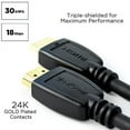 thumbnail image 3 of QualGear high speed hdmi 2.0 cable with ethernet (6 feet) - 100% ofc copper, 24k gold plated contacts, triple-shielded. supports 4k ultra hd, 3d, 18 gbps, audio return channel, 3 of 6