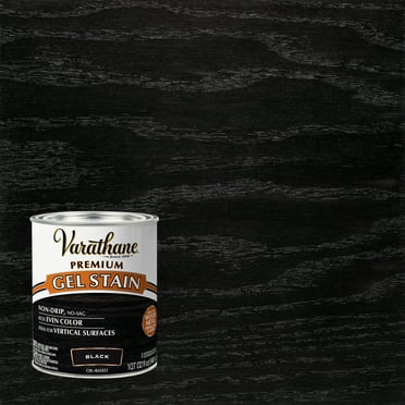 Black, Varathane Premium Gel Wood Stain-358176, Quart, 2 Pack