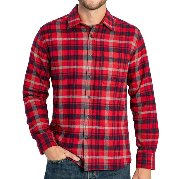 Eddie Bauer Bristol Men's Flannel Shirt AUTUMN PLAID Retail $59 size ...