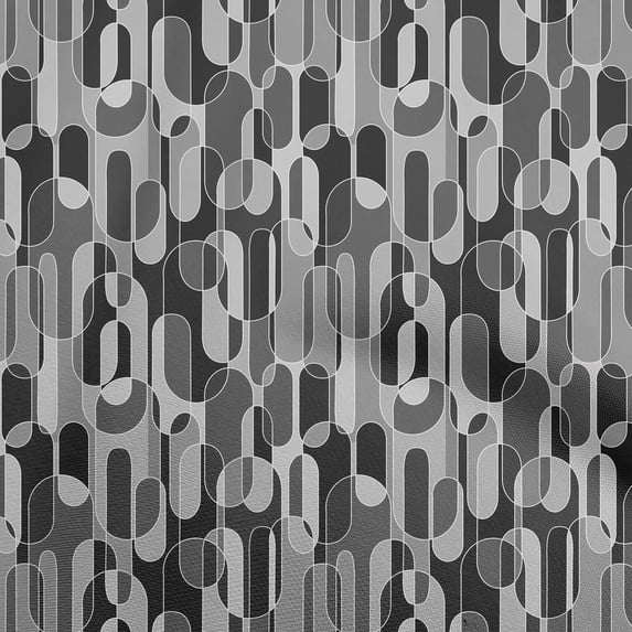 oneOone Cotton Poplin Gray Fabric Geometric Fabric For Sewing Printed Craft Fabric By The Yard 56 Inch Wide
