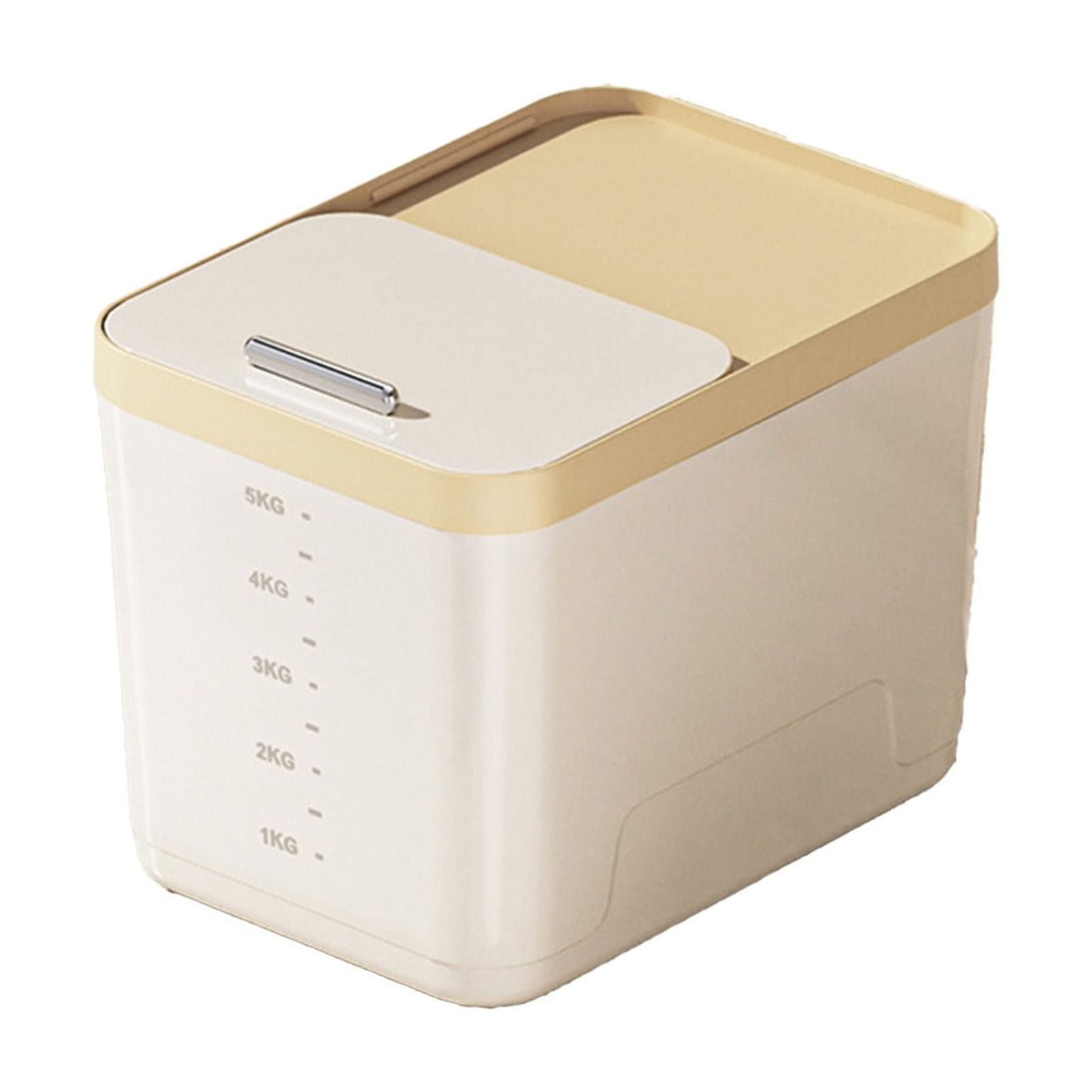 Large Capacity Sealed Rice Storage Container Food Grade Plastic, Airtight Flour Grain Bin with Lid, Dry Food Storage Container Kitchen Pantry Organizer