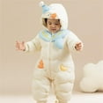 thumbnail image 5 of Cowsor Baby Snowsuit Baby Printed Winter Clothes with Hat Warm Outfits Zipper Romper Coat Jumpsuit, 5 of 7