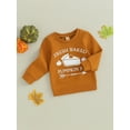 thumbnail image 3 of Bagilaanoe Toddler Baby Girl Boy Thanksgiving Sweatshirt Long Sleeve Letter Print Pullover 6M 12M 18M 24M 3T 4T Kids Fall Loose Tee Tops, 3 of 9