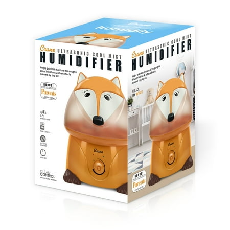 CRANE - 1 Gal. Adorable Ultrasonic Cool Mist Humidifier Fox - Brown