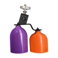 thumbnail image 1 of Campana con mango CUTICAT Instrumento de percusión morado y naranja, 1 of 8