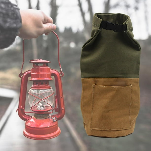 Bolsa de Almacenamiento para Linterna de Camping, Bolsa de Almacenamiento Ligera para Tienda de Campaña, Protector Duradero para Botella de Agua, Fund Verde y Caqui shamjiam Bolsa de almacenamiento de luz para tienda de campaña