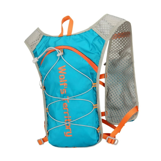 Colaxi Backpack Vest Reflective Strips Breathable Multifunctional Running Vest with Adjustable Buckle for Biking Blue