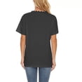 thumbnail image 4 of Blusa superior sexy de manga corta con retazos de encaje con cuello en V de verano para mujer Fridja  ghk5820, 4 of 5