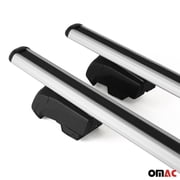 Lockable Roof Racks Luggage Carrier for Opel Crossland X 2017-2024 Alu Gray