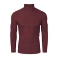 thumbnail image 1 of INSPIRE CHIC Chandail à Col Roulé pour Homme à Manches Longues Extensible Coupe Ajustée, 1 of 6