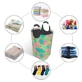 thumbnail image 5 of Bingfone Colorful Palm Leaves Laundry Hamper,Large Canvas Fabric Lightweight Storage Basket Toy Organizer Dirty Clothes Collapsible, 5 of 6