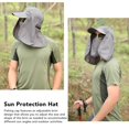 thumbnail image 4 of Sombrero de protección solar ANGGREK gorra de pesca de ala ajustable de poliéster portátil a prueba de viento, 4 of 8