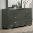 thumbnail image 5 of Furniture of America Willow Wood 6-Drawer Dresser, Metallic Gray, 5 of 7