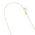 thumbnail image 1 of 14K Solid Yellow Gold 0.7mm Wide Adjustable Box Chain 22 Necklace with Lobster Claw Heart Charm, 1 of 3
