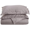 thumbnail image 1 of 400 Thread Count Egyptian Cotton King/ California King Duvet Cover Set Solid  Grey, 1 of 5