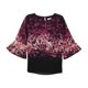 thumbnail image 1 of Calvin Klein Womens Bell Sleeve Peplum Blouse, purple, XL, 1 of 1