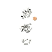 Blue Moon Beads Silver Ribbon Crimp Findings for DIY Jewelry Making, 39 Piece-Unisex, Adult