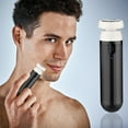 thumbnail image 1 of FcBaudy Rasoirs pour Hommes Rasoir Portable - Rasoir Rechargeable USB avec Tondeuse Compacte Sans Fil à Recharge Rapide pour Nez et Moustache pour Usage Humide et Sec un Rasoir, 1 of 2