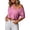 ❧232-Pink, variant on Women's Summer Casual Wide Neckline Off Shoulder Solid Color V Neck T Shirt Top Soft Breathable Loose Fit Blouse