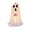 A002- Style B, variant on Halloween Decorations, Halloween Ghost Decorations, Cute Halloween Decor, Halloween Pumpkin Decorations, 20 Inch Light Up Ghost Figurine with Pumpkin, Soft White Fabric Spooky