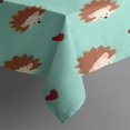 thumbnail image 3 of Cute Hedgehog and Love Rectangle Tablecloth 60"x84",Waterproof Polyester Rectangle Table Cloth, Wipeable Spillproof Polyester Tablecloth for Dining, Camping, Indoor and Outdoor, 3 of 5