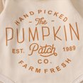 thumbnail image 6 of HCNTES Baby Boy Winter Clothes Baby Boy Halloween Outfit Newborn Baby Boy Clothes Letter boot scootin spooky hand picked the pumpkin Print Romper+ Pants+Hat 3PCS Outfit 0 3 6 9 12 Months, 6 of 7