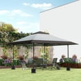 thumbnail image 5 of Barara King Outdoor Canopy Tent, Patio Portable Canopy,13' x 13' Pop Up Canopy Tent with Wheeled Carry Bag and 4 Sand Bags, Gray, 5 of 11
