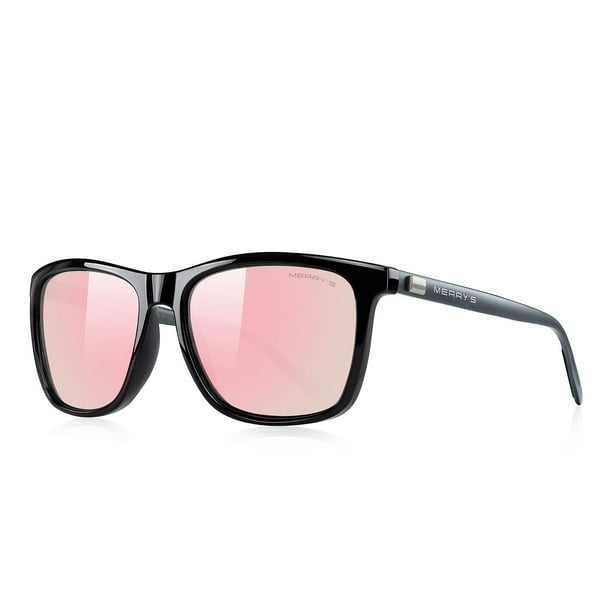 Gafas de sol MERRY'S de aluminio polarizado para hombres/mujeres, lentes rosas