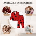 thumbnail image 4 of Uemuo Ladybug Pattern Pattern Womens Pajama Sets,PJ Set for Women,Pajamas for Women Logo,Long Sleeve Pajama Set for Women,Soft Long Sleeve Top With Pants-XX-Large, 4 of 9
