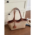 thumbnail image 4 of Straw Tote Bag for Women Woven Raffia Shoulder Bag Adjustable Top Handle Summer Beach Handbag for Casual Vacation Travel, 4 of 7