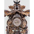 thumbnail image 6 of Eight Day Hunter's Cuckoo Clock with Hand-carved Oak Leaves, Animals, Rifles, and Buck, 6 of 6
