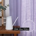 thumbnail image 3 of Quality Home Linen Blend Curtains - Stainless Steel Nickel Grommet Top - Lilac - 52" W x 84" L - (Set of 2 Panels), 3 of 4