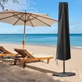 thumbnail image 3 of Heavy-Duty Waterproof Patio Umbrella Cover - 9-12ft Outdoor Parasol Protector with Windproof Zipper & Drawstring, 3 of 9