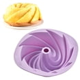 thumbnail image 4 of Safeglitz Non-Stick Fluted Silicone Cake Pan - Heat-Resistant Baking Mold for Pound Cake & Bread, Easy-Release Interior, Multi-Color Bundt Cake Mold, Foldable, 1PC(Purple), 4 of 4