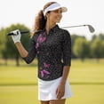 thumbnail image 4 of Uorisanigo Leopard-Print Butterfly Women's Golf Top Size 2XL Versatile Casual Long Sleeve Golf Polo Shirts with Zipper Quick Dry Athletic Tops for Workout Sports Comfortable Pullover, 4 of 7