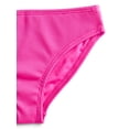 thumbnail image 3 of Weekend Academy Girls Solid Rib Bikini Swim Set, 2-Piece, Sizes 4-18, 3 of 3