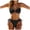 Black, variant on Women's Sexy 2 Piece Bikini Set U-Wire High Cut Cheeky Bathing Suit Tie Sides Ribbed Textured Swimsuits 2026 (Hot Pink, L)