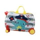 thumbnail image 1 of Maleta para montar para niños,Equipaje de mano con ruedas,Equipaje rígido con carrito portátil ligero para regalo de Festival para niños Pulpo rayado, 1 of 6