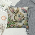 thumbnail image 2 of Nawypu Lovely Bunny Pillow Covers Cute Rabbit Easter Pillow Cases Egg Flower Pillows Decorative Throw Pillows Cases Holiday Pillow Cases for Indoor Living Room, 2 of 5