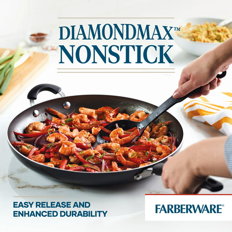 Farberware Aluminum 14 Nonstick Family Pan, Black