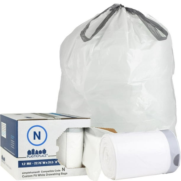 Plasticplace Simplehuman ® Code N Compatible │ Custom Fit Trash Bags