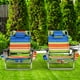 Patiojoy 2 Pack de Chaise de Plage Pliante Chaise de Randonnée Portable avec Porte-Gobelet Sac de Rangement pour Extérieur Jaune – image 4 sur 10