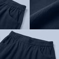 thumbnail image 5 of WULMLEO Women's Corduroy Straight Leg Pants Elastic Back Waist Button Zip Fly Loose Casual Trousers with Pockets Navy 2XL, 5 of 8